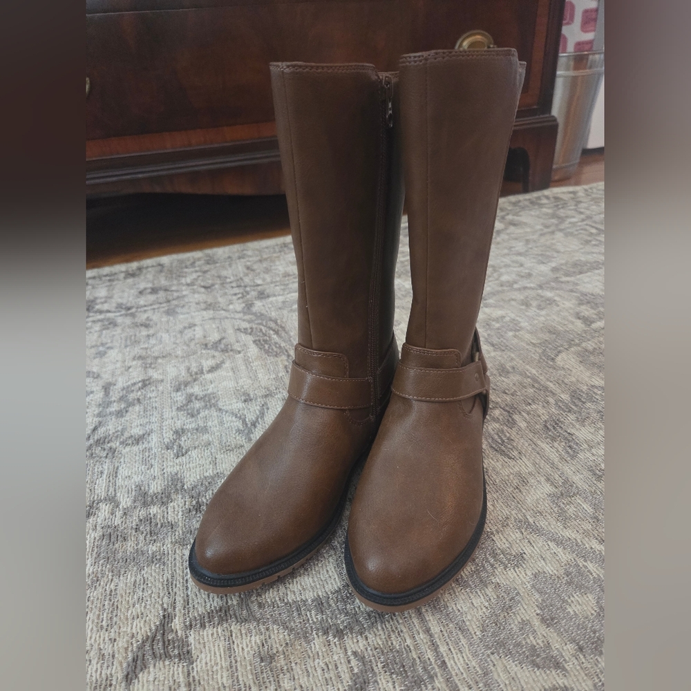 Cat & Jack Girls Brown Riding Boots Size 2